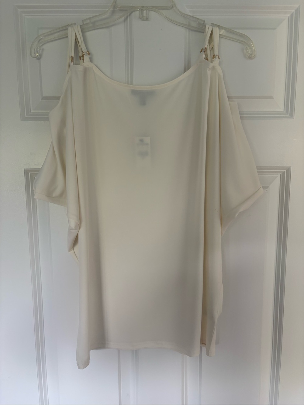 Express Cream Cold-Shoulder Double-Strap Camisole
